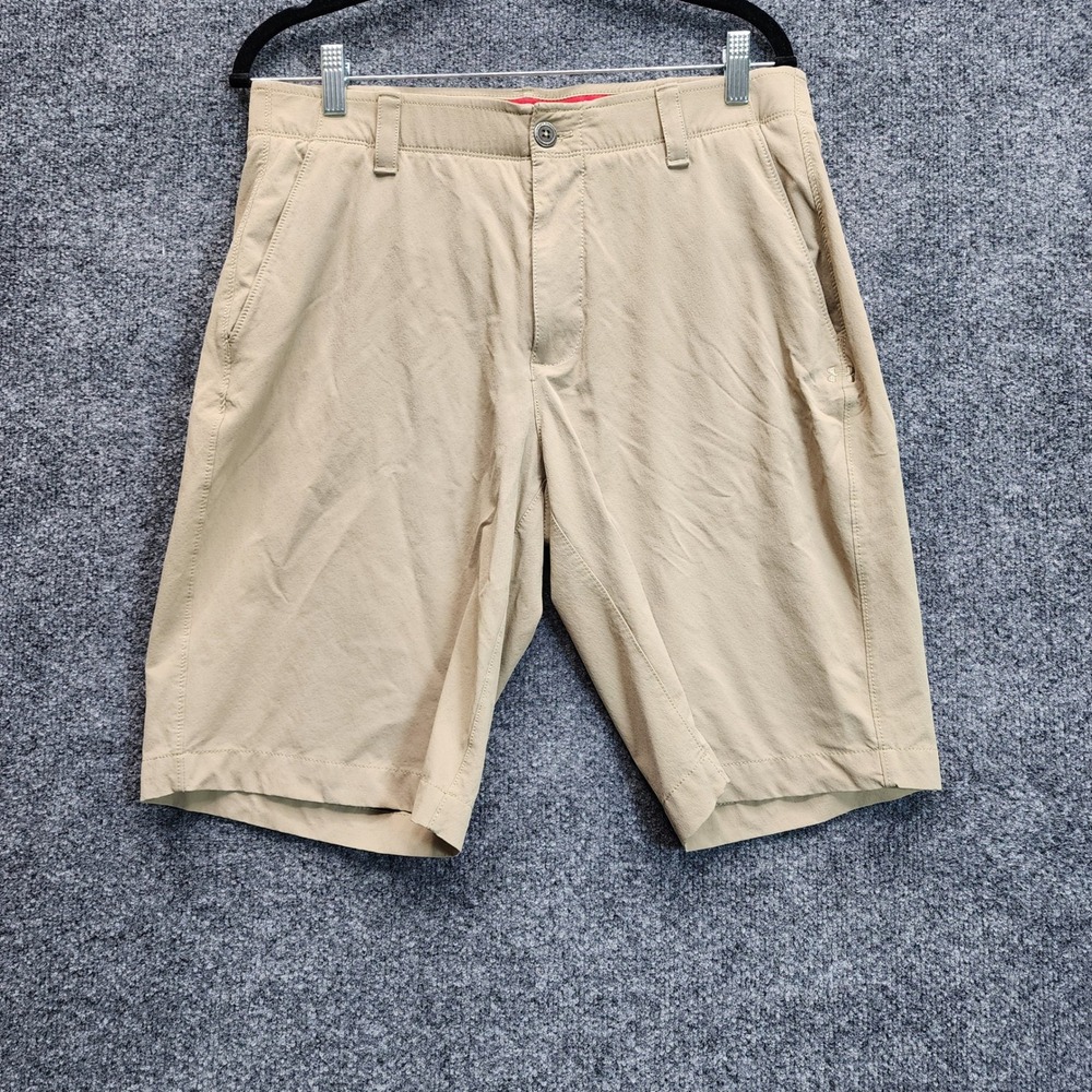 Under Armour Mens Performance Golf Chino Shorts Khaki Lightweight Athletic 34